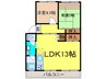 仲田苑 2LDKの間取り