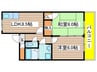 サンフラワー一番 2LDKの間取り