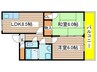 サンフラワー一番 2LDKの間取り