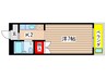 レインボーハイツ 1Kの間取り