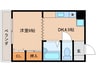 プラゼ－ル 1DKの間取り
