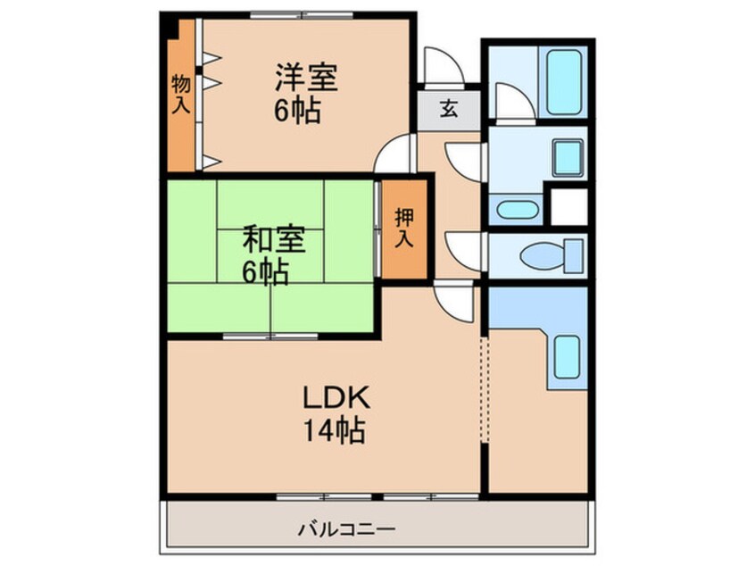 間取図 ビューテラス富貴