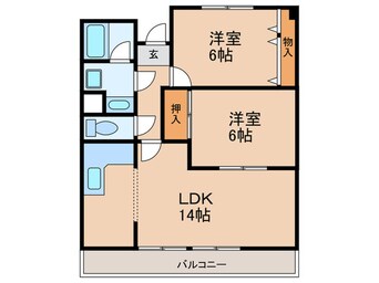 間取図 ビューテラス富貴