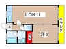 ＦＢ恵方マンション 1LDKの間取り