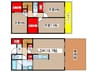 植田西貸家北棟C棟 3LDKの間取り