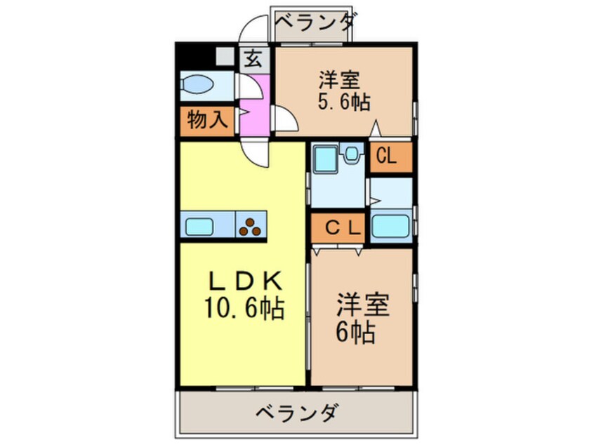 間取図 ラ　プロスペリテ