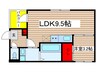 仮)ハーモニーテラス八番二丁目B 1LDKの間取り