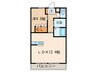 ヒルズ四ツ塚 1LDKの間取り