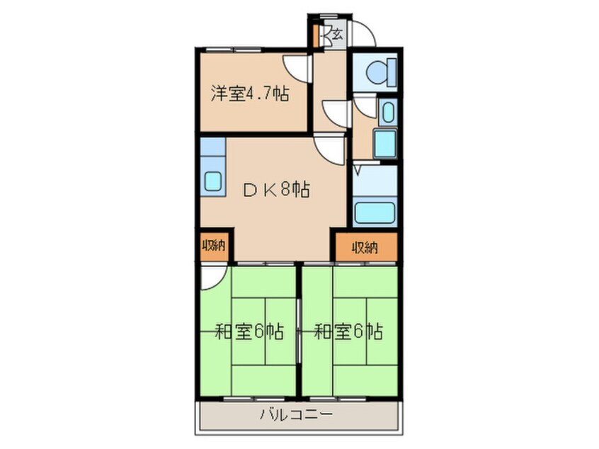 間取図 第一板倉ﾏﾝｼｮﾝ