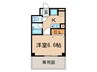 コ－ポ社台 1Kの間取り