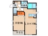 サンティ－ル 1LDKの間取り