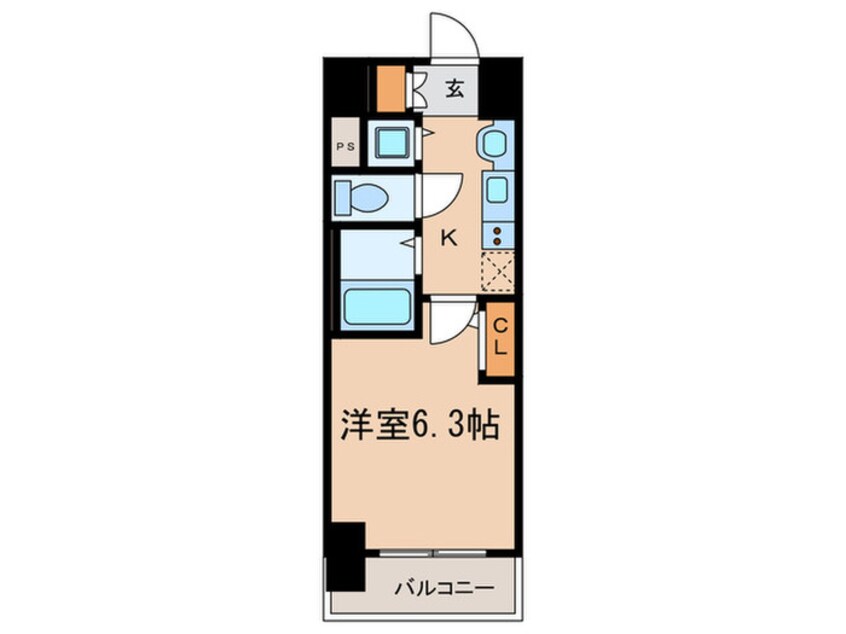 間取図 ﾌﾟﾚｻﾝｽSAKAEﾘﾊﾞ-ｽﾀｲﾙ(1101)