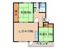 マンションことぶき 2LDKの間取り