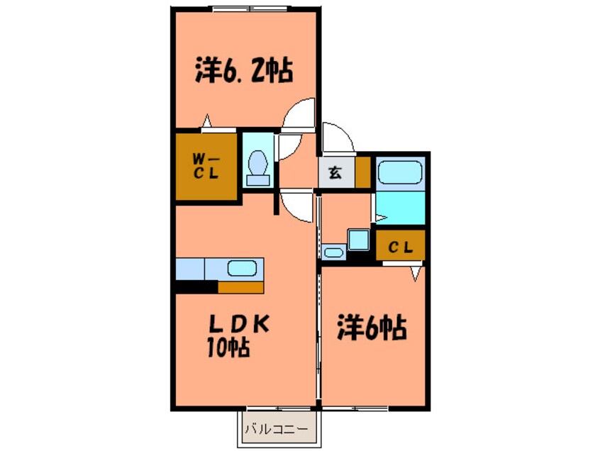 間取図 ビュ－ラ－ヨシＢ