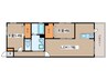CELENEST高岳 2LDKの間取り