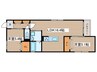 CELENEST高岳 2LDKの間取り