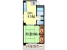 アクセスコ－ト 1DKの間取り