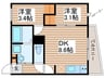 Precious桜本町 2DKの間取り