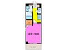 CRECER新栄 1Kの間取り