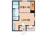 avenir岩塚 1LDKの間取り
