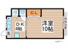 幸月マンション 1DKの間取り