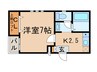 アムール金山 1Kの間取り