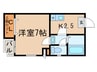 アムール金山 1Kの間取り