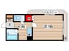 ＰＲＯＸＹＳＱＵＡＲＥ植田西 1Kの間取り