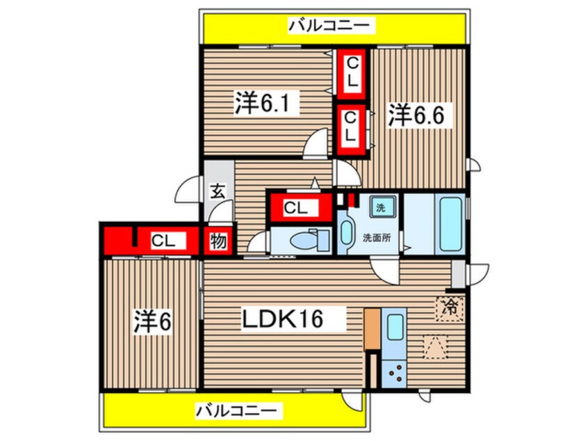 間取図 グランツ川名