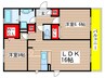 グランツ川名 2LDKの間取り