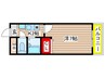 植田山DS１マンション 1Kの間取り
