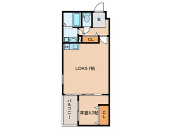 間取図 Farbe中村公園