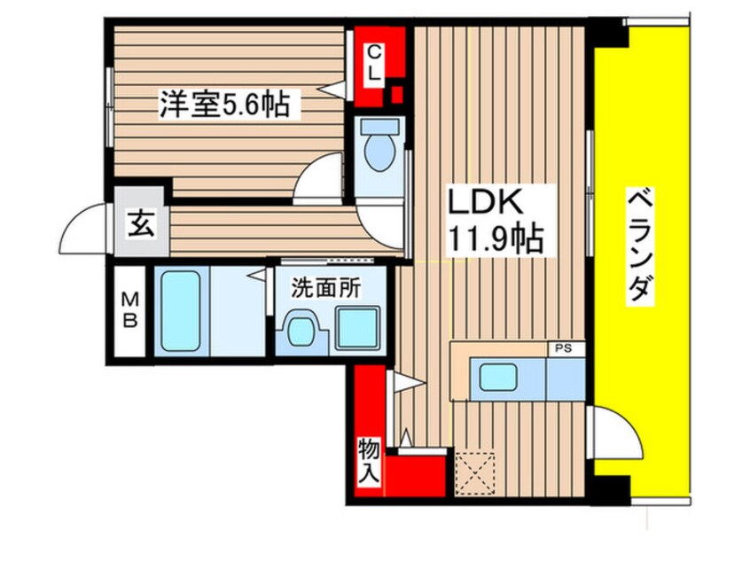 間取図 ＣＥＮＴＲＡＬ　ＦＥＲＳ