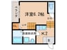 ESPACIO今池 1Kの間取り