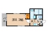 グリ－ンハイツ 1Kの間取り