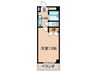 アリゼエンヌ 1Kの間取り