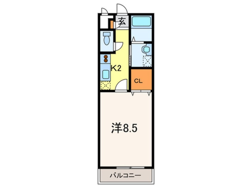 間取図 アンプル－ルリ－ブルソレア－ド
