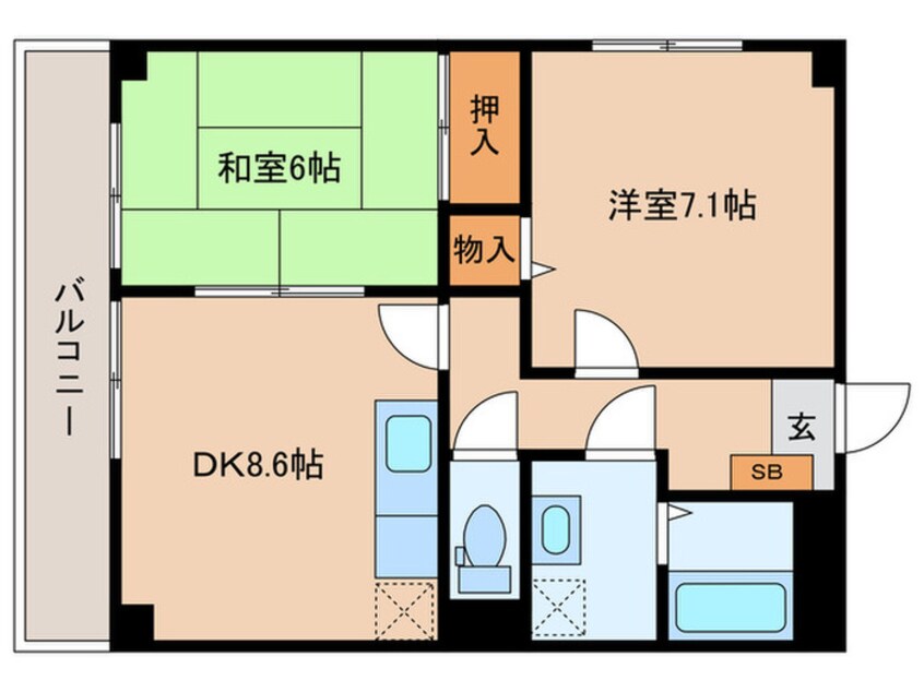 間取図 ロイメント名駅