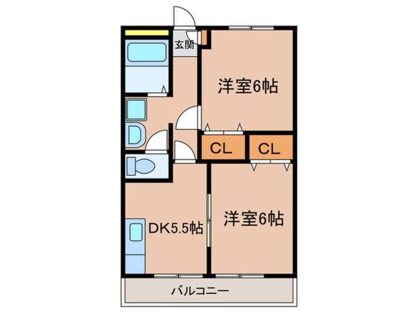 間取図 ｶﾖｺｰﾎﾟ2