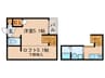 カーサ９名駅 1Rの間取り