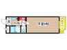 ユング桜山 1Kの間取り
