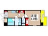 パ－ルコ－ト 1Kの間取り