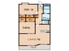シンフォニ－ 2LDKの間取り