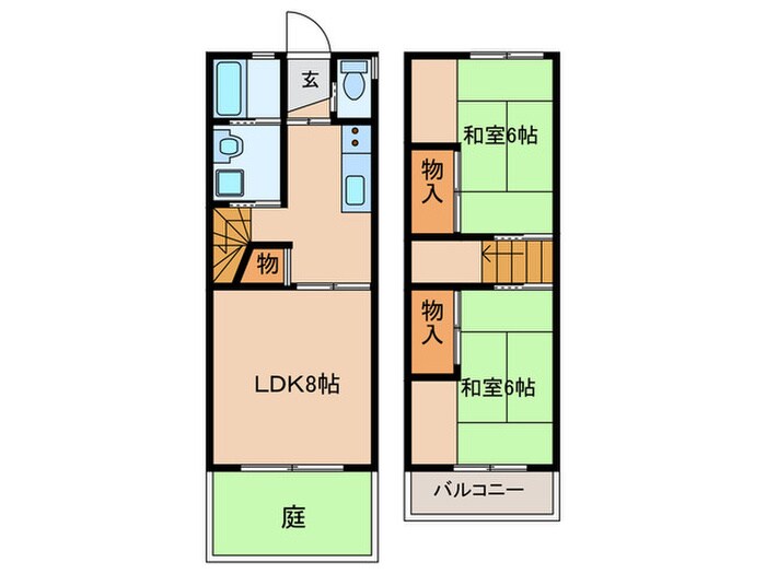 間取り図 福田２丁目テラスハウス（40号）
