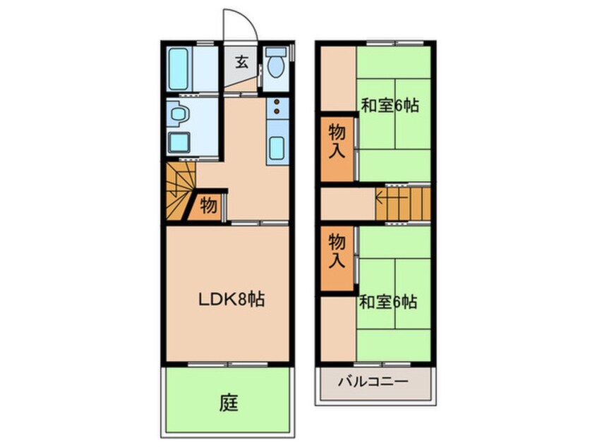 間取図 福田２丁目テラスハウス（40号）