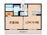 メリーモナーク 1LDKの間取り