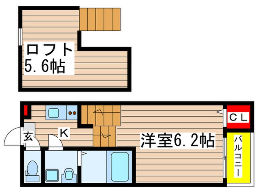 間取図 クレール・Ｋ・桜山