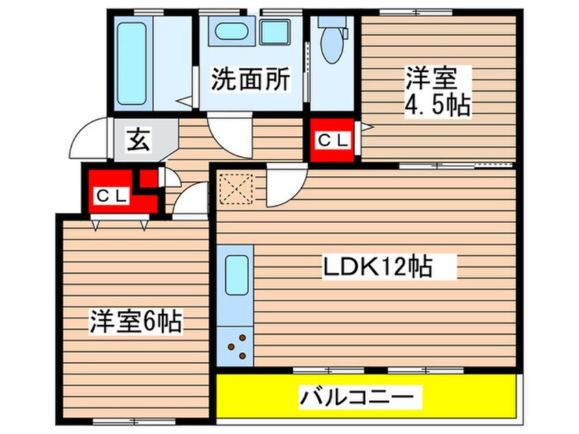 間取図 なるみｸﾞﾘ-ﾝｺ-ﾎﾟ4号棟