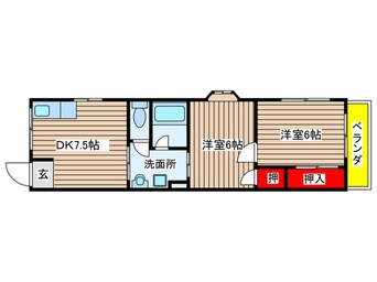 間取図 コーポ岡部緑ケ丘