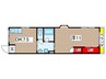 コーポ岡部緑ケ丘 1DKの間取り